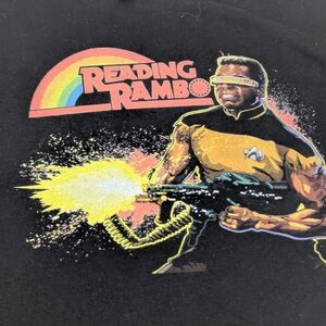 Reading Rambo LeVar Burton Black Tee Size XL
